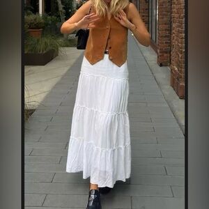 Vintage 1970’s caramel suede leather vest